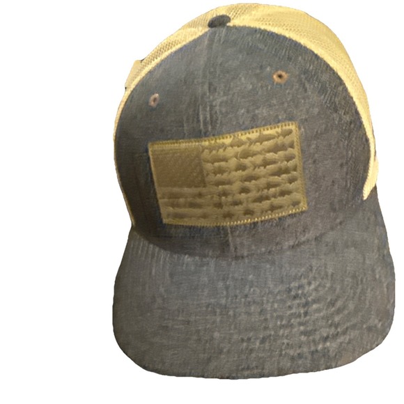 Columbia Unisex-Adult Pfg Fish Flag Mesh Snap Back Gray White L/XL H9 - Picture 2 of 8